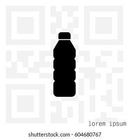 Plastic Bottle Icon. Vector Illustration 