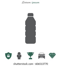 Plastic bottle icon. vector illustration 