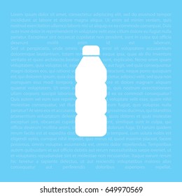 Plastic bottle icon. vector illustration 