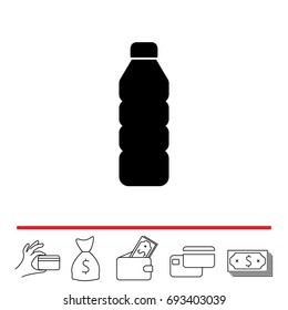 Plastic bottle icon. vector illustration 