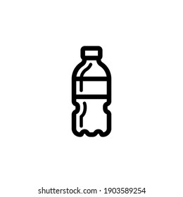 icono de botella de plástico diseño de línea vectorial