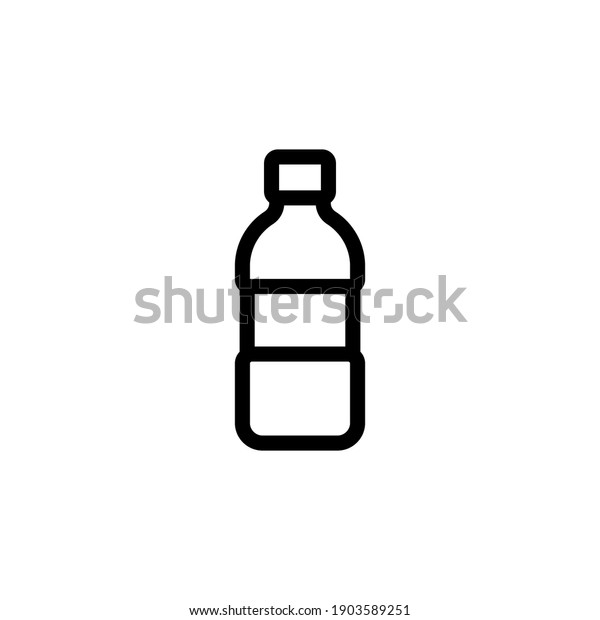 plastic bottle icon vector line art design\
editable stroke