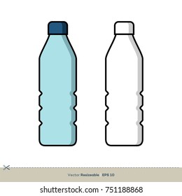 Plastic Bottle Icon Vector Logo Template Illustration Design. Vector EPS 10.