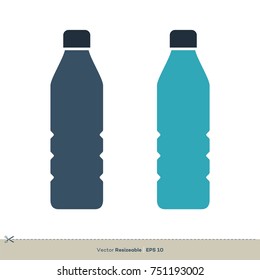 Plastic Bottle Icon Vector Logo Template Illustration Design. Vector EPS 10.