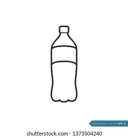 Plastic Bottle Icon Vector Template