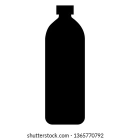 Plastic bottle illustration, solid design icon