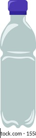 Plastic bottle, illustration, vector on white background.