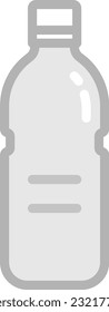 Plastic bottle isolated vector icon.