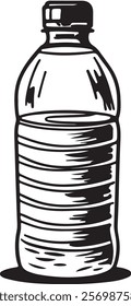 Plastic Bottle isolated vector on white background
