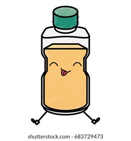 plastic bottle kawaii character