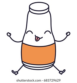 plastic bottle kawaii character