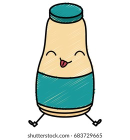 plastic bottle kawaii character