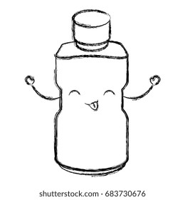 plastic bottle kawaii character