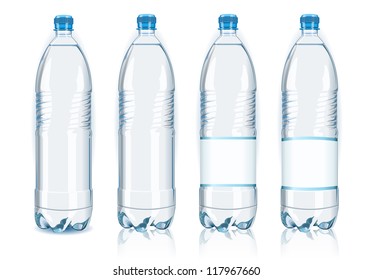 Plastic Bottle Label Placeholder. 