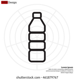 Plastic bottle line icon 