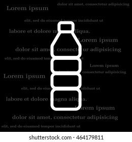 Plastic bottle line icon 