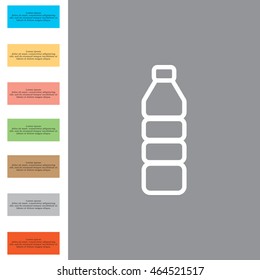 Plastic bottle line icon 