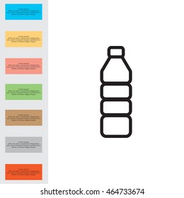 Plastic bottle line icon 
