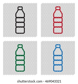 Plastic bottle line icon 