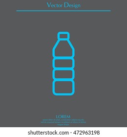 Plastic bottle line icon 