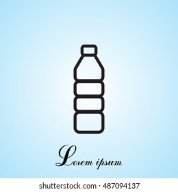 Plastic bottle line icon 
