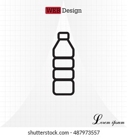 Plastic bottle line icon 