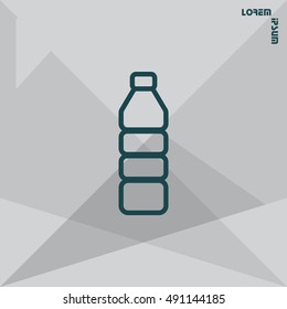 Plastic bottle line icon 