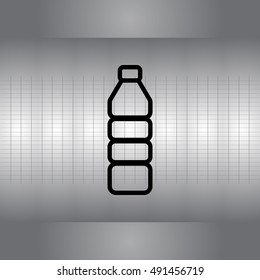 Plastic bottle line icon 