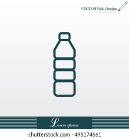 Plastic bottle line icon 