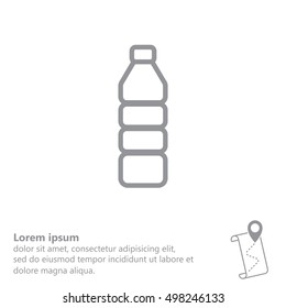 Plastic bottle line icon 