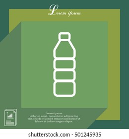 Plastic bottle line icon 