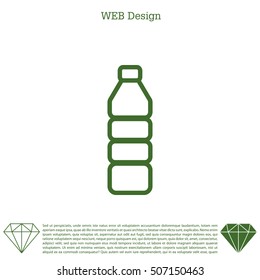 Plastic bottle line icon 