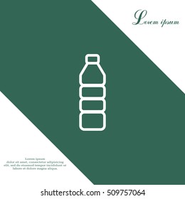 Plastic bottle line icon 