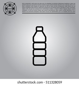 Plastic bottle line icon 