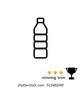 Plastic bottle line icon 
