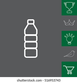 Plastic bottle line icon 
