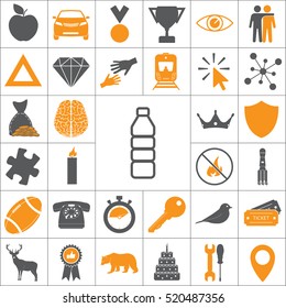 Plastic bottle line icon 