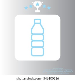Plastic bottle line icon 