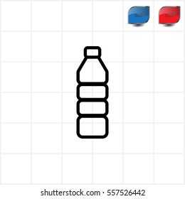 Plastic bottle line icon 