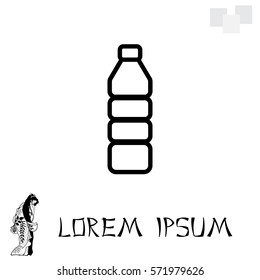 Plastic bottle line icon 