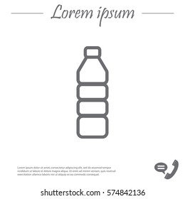 Plastic bottle line icon 