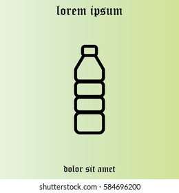 Plastic bottle line icon 