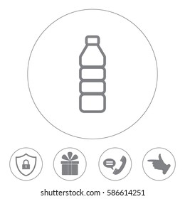 Plastic bottle line icon 