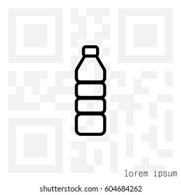 Plastic Bottle Line Icon 