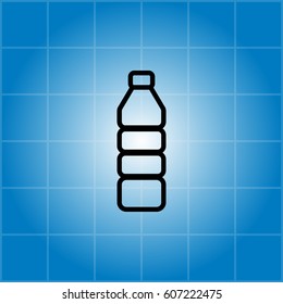Plastic bottle line icon 