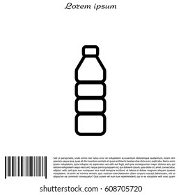 Plastic bottle line icon 