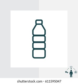 Plastic bottle line icon 