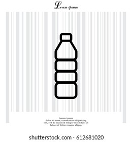 Plastic bottle line icon 