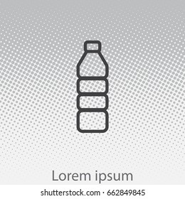 Plastic bottle line icon 