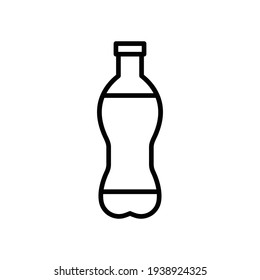 Plastic bottle line icon. Editable stroke. Design template vector